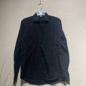 Just Cavalli / Black&white button up/ size 15 3/4